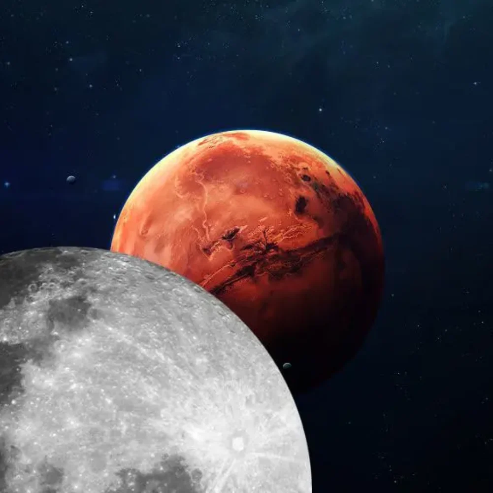 LUA SE APROXIMA DE MARTE